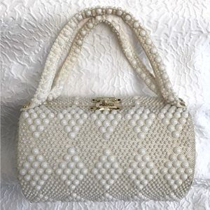 Vintage 1960’s Beaded Barrel Handbag